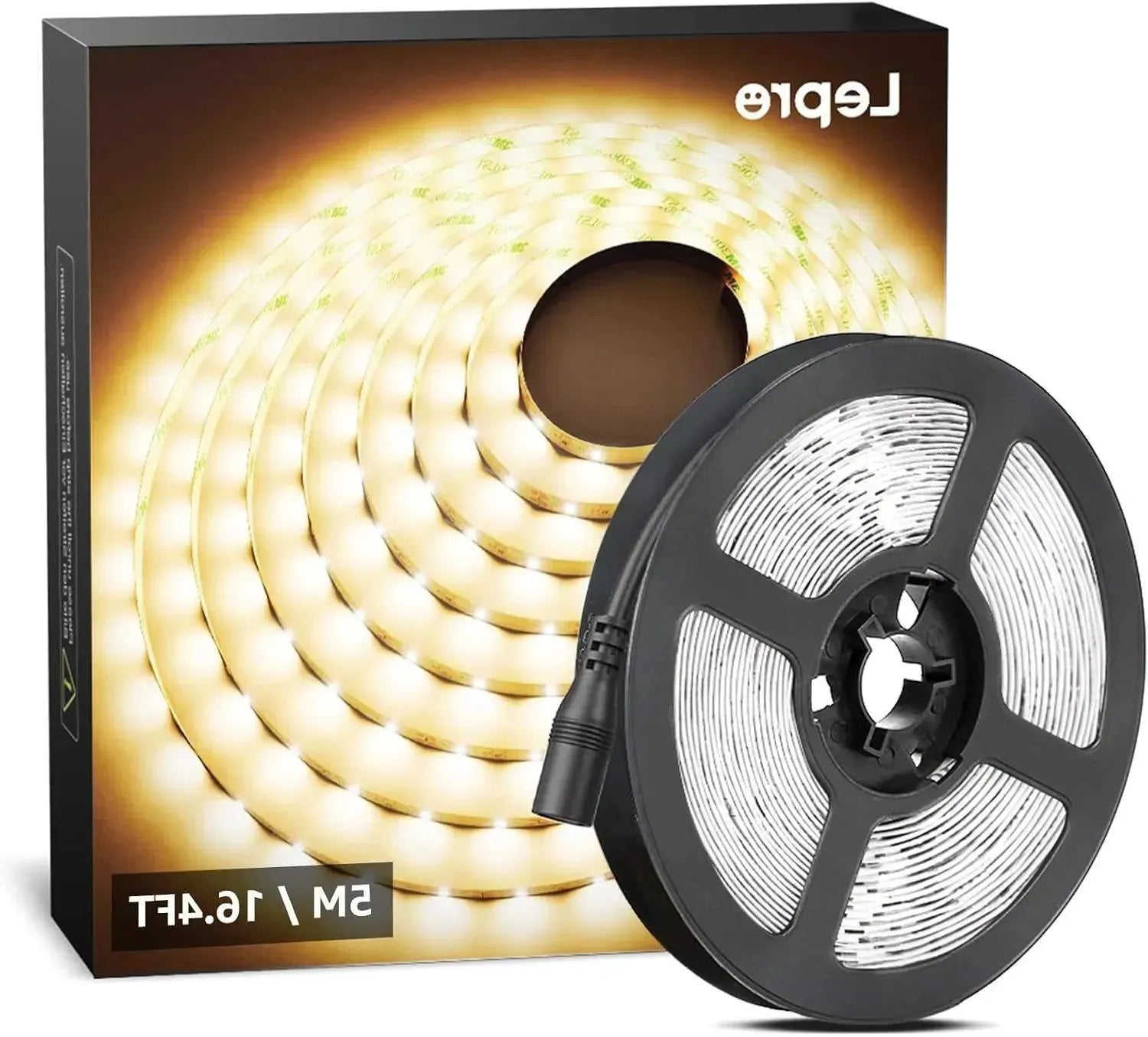 5M Warm Wit LED-Strookset 12V Zelfklevend Flexibel Licht voor TV Tuin Kerstfeest Binnen- en Buitendecoratie