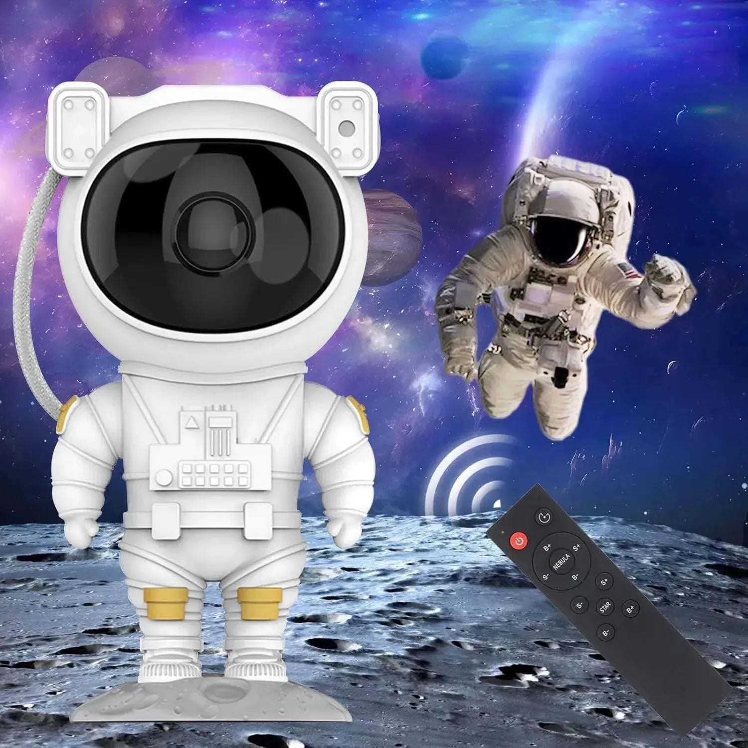 Astronaut Sterrenhemel Projector | met Afstandsbediening, Timer, 8 effecten en 360° rotatie